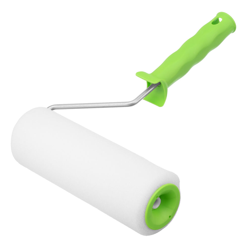 Валик Поролон с ручкой, 200 мм, D 48 мм, D ручки 6 мм Сибртех (80103)