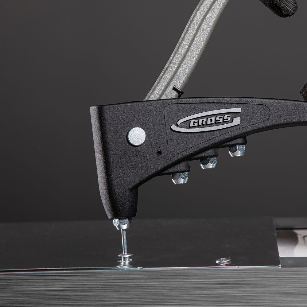 Заклепочник литой, усиленный, заклепки 2.4-4.8 мм Gross (40403)