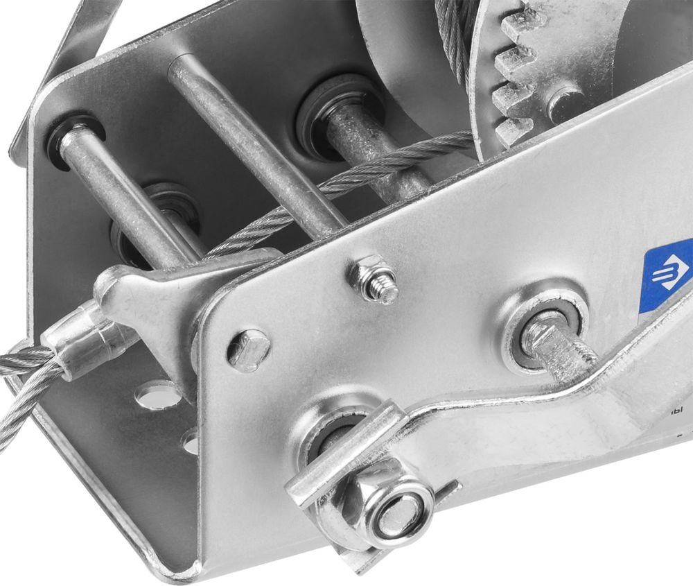 Лебёдка ручная барабанная тяговая тросовая 1.1 т, 8 м ЗУБР Профессионал 43113-1.1_z01