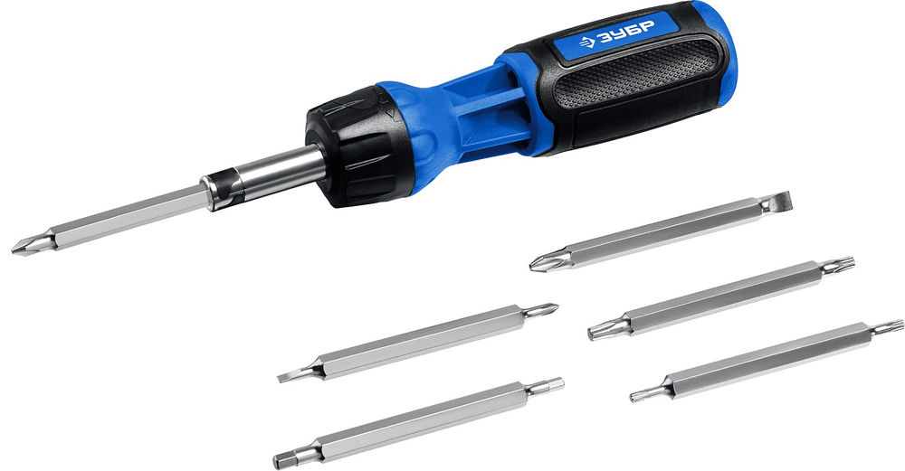 Отвертка реверсивная 12 предм. ЗУБР Профессионал 25169