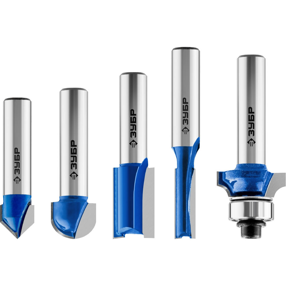 Набор профильных фрез по дереву 5 шт ЗУБР Профессионал 28795-H5