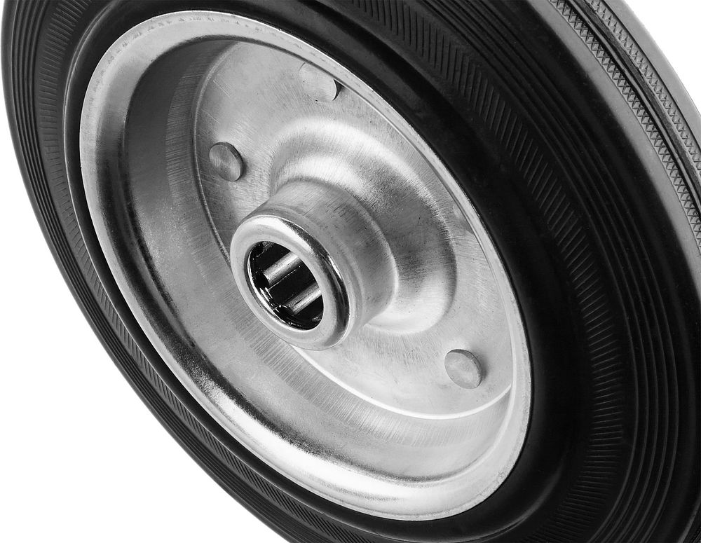 Колесо d 100 мм, г/п 70 кг, игольчатый подшипник, резина/металл ЗУБР Профессионал 30936-100