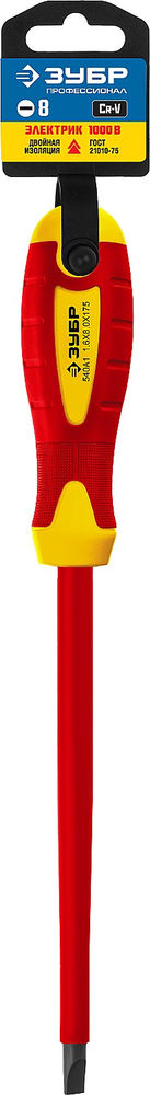 Отвертка диэлектрическая Профессионал ЗУБР 25261-8.0-175