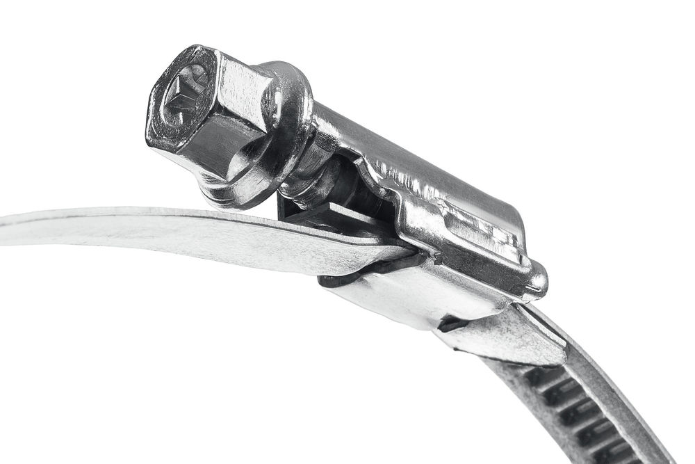 Хомут червячный Х-9Н 130 - 150 мм, накатная лента 9 мм, цинк, 10 шт ЗУБР 37807-150