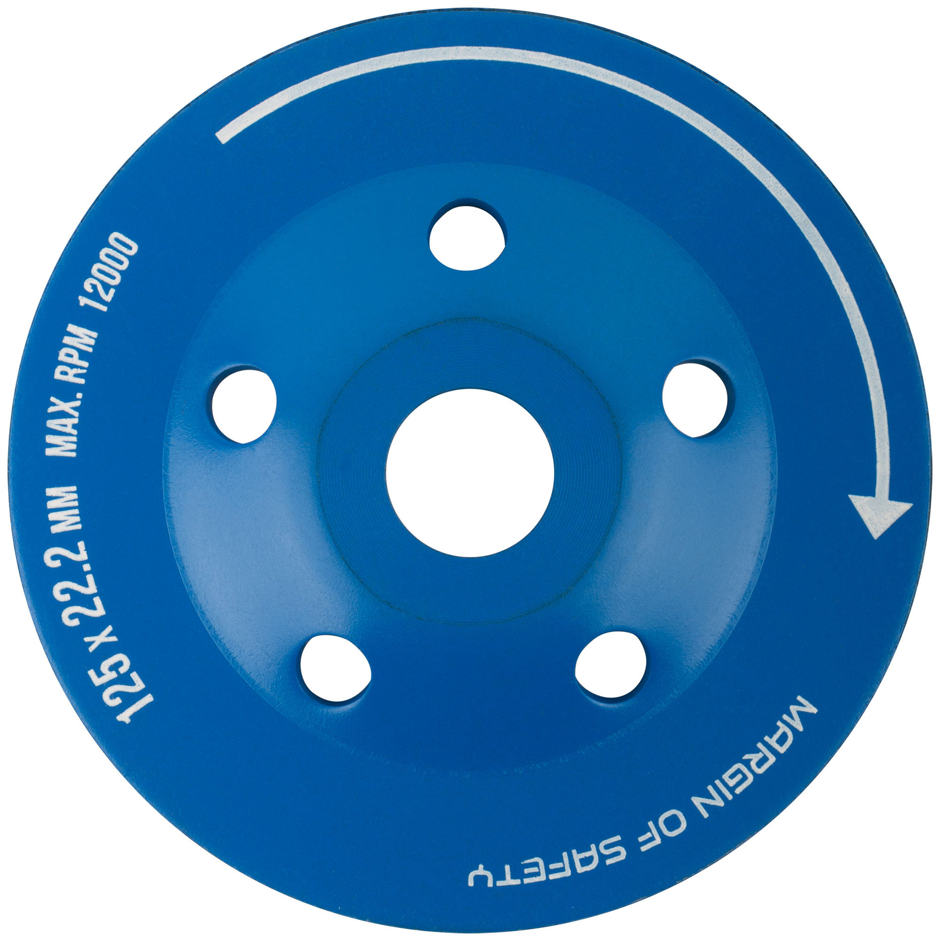 Диск алмазный шлифовальный, посадочный диаметр 22,2 мм, Турбо широкие сегменты 125 мм (39520М)