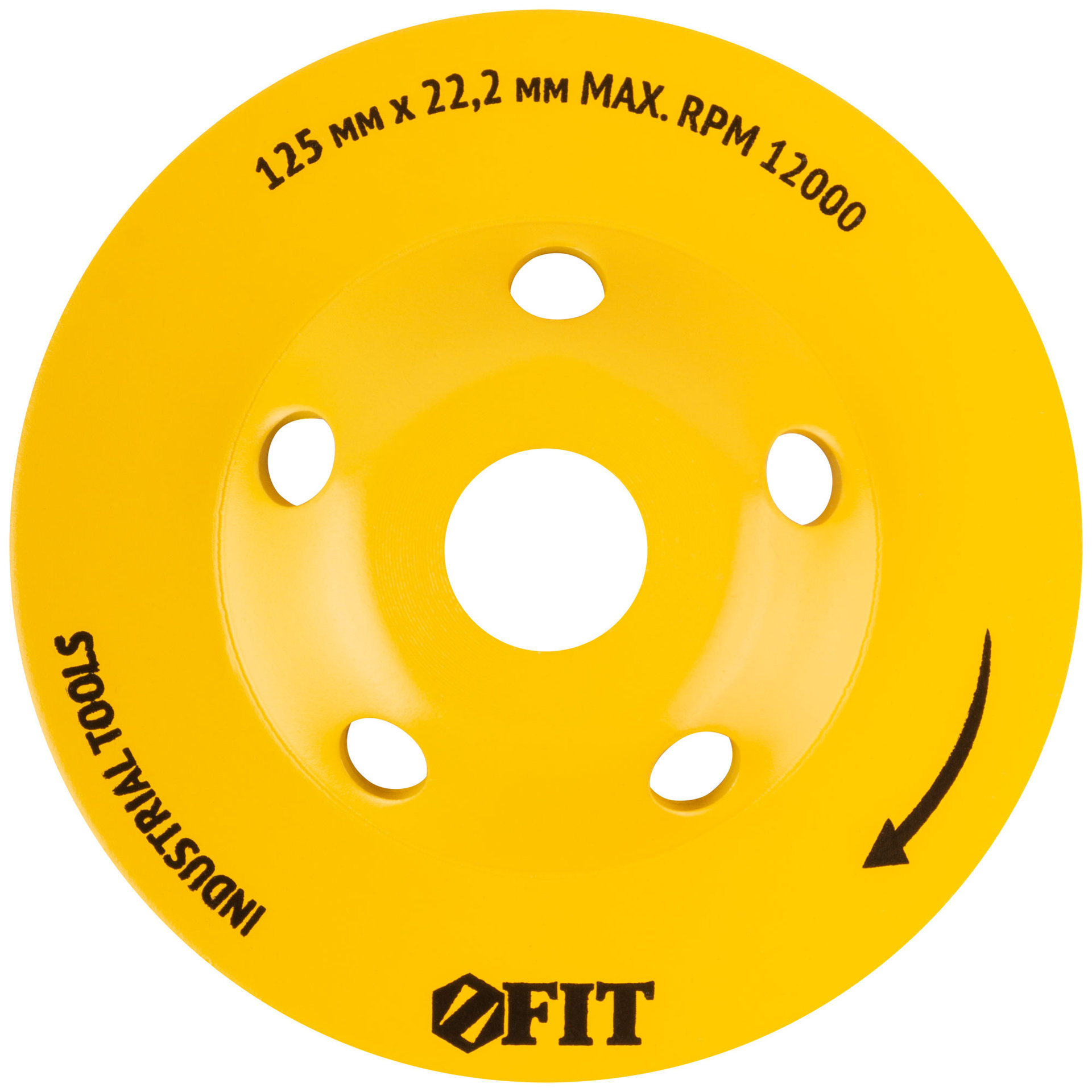 Диск алмазный шлифовальный, посадочный диаметр 22,2 мм, Турбо-сегмент 125 мм (39516)
