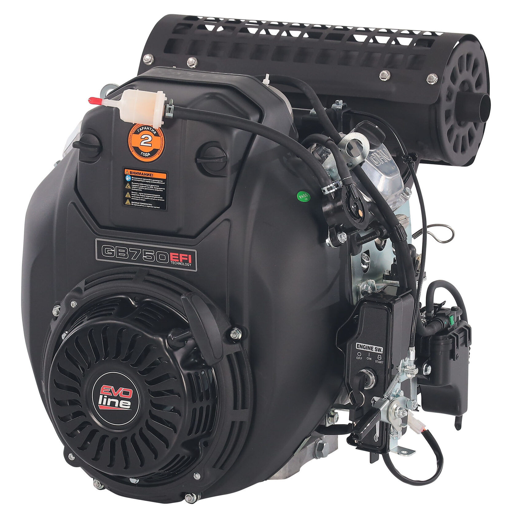 Двигатель бензиновый EVOline GB 750B EFI 28.575 мм 4500 rpm (произведено Zongshen)