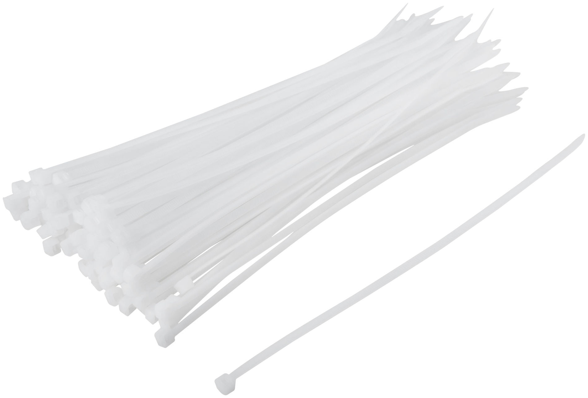Хомуты нейлоновые для проводов, белые 100 шт., 3,6х200 мм (60247М)