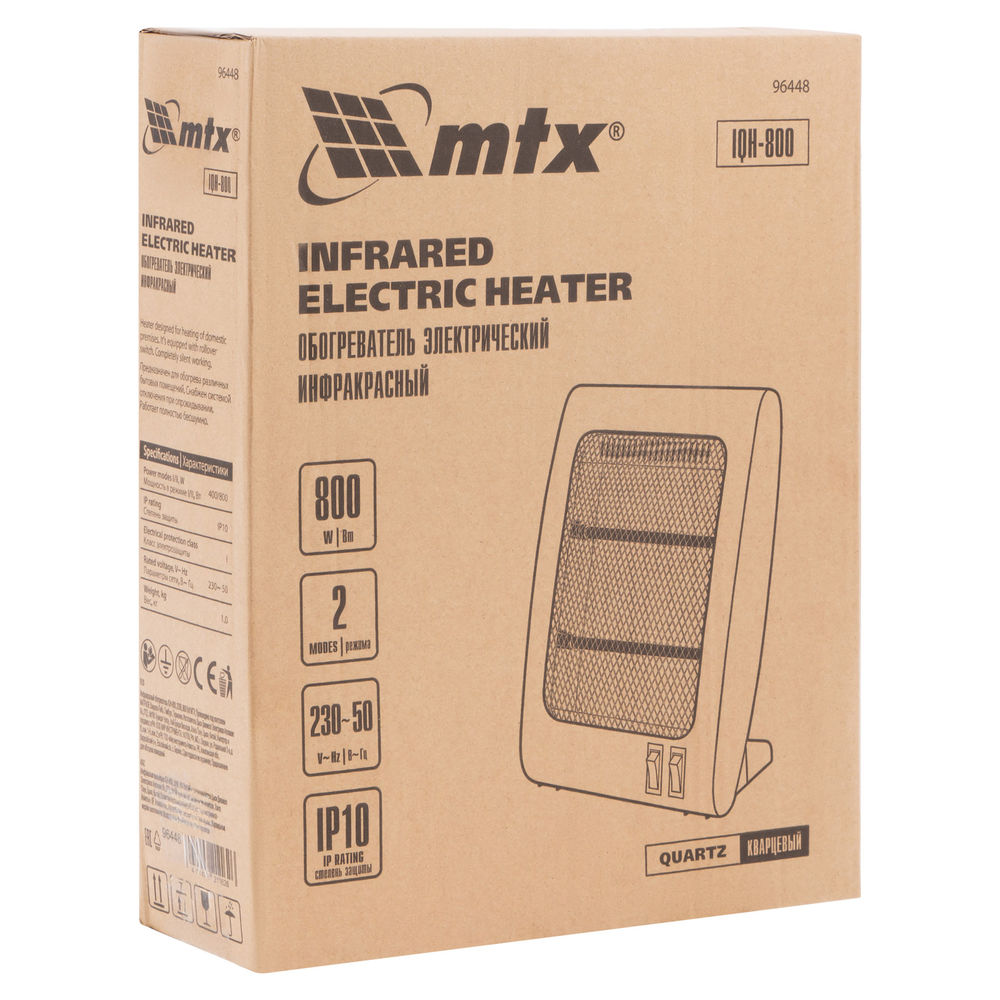 Инфракрасный обогреватель IQH-800, 230В, 800 Вт// MTX (96448)