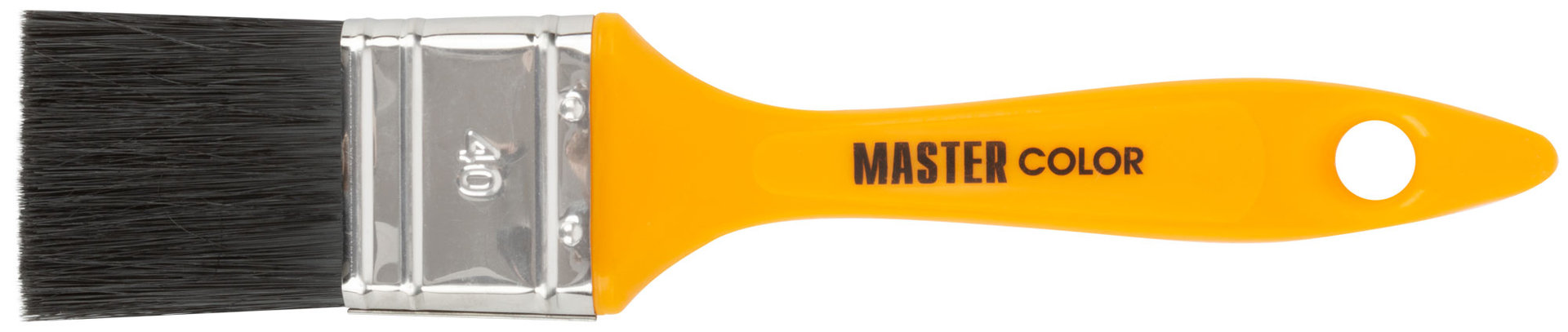 Кисть флейцевая, толщ. 13 мм, 70% ПБT/30% чёрн.натур. щетина, нерж. обжим, пласт.ручка, ширина 40 мм (30-0162)