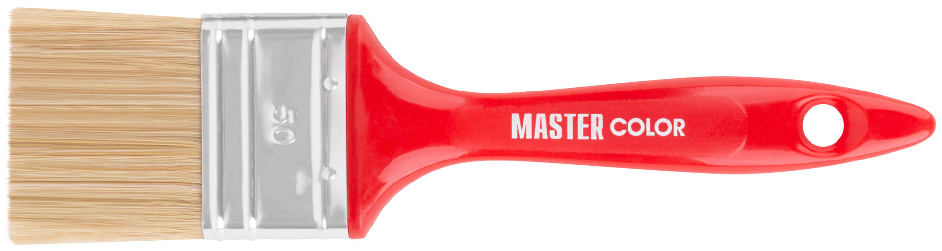 Кисть флейцевая, толщ. 14 мм, 70% ПБT/30% светлая натур. щетина, нерж.обжим, пласт. ручка, ширина 50 мм (30-0123)