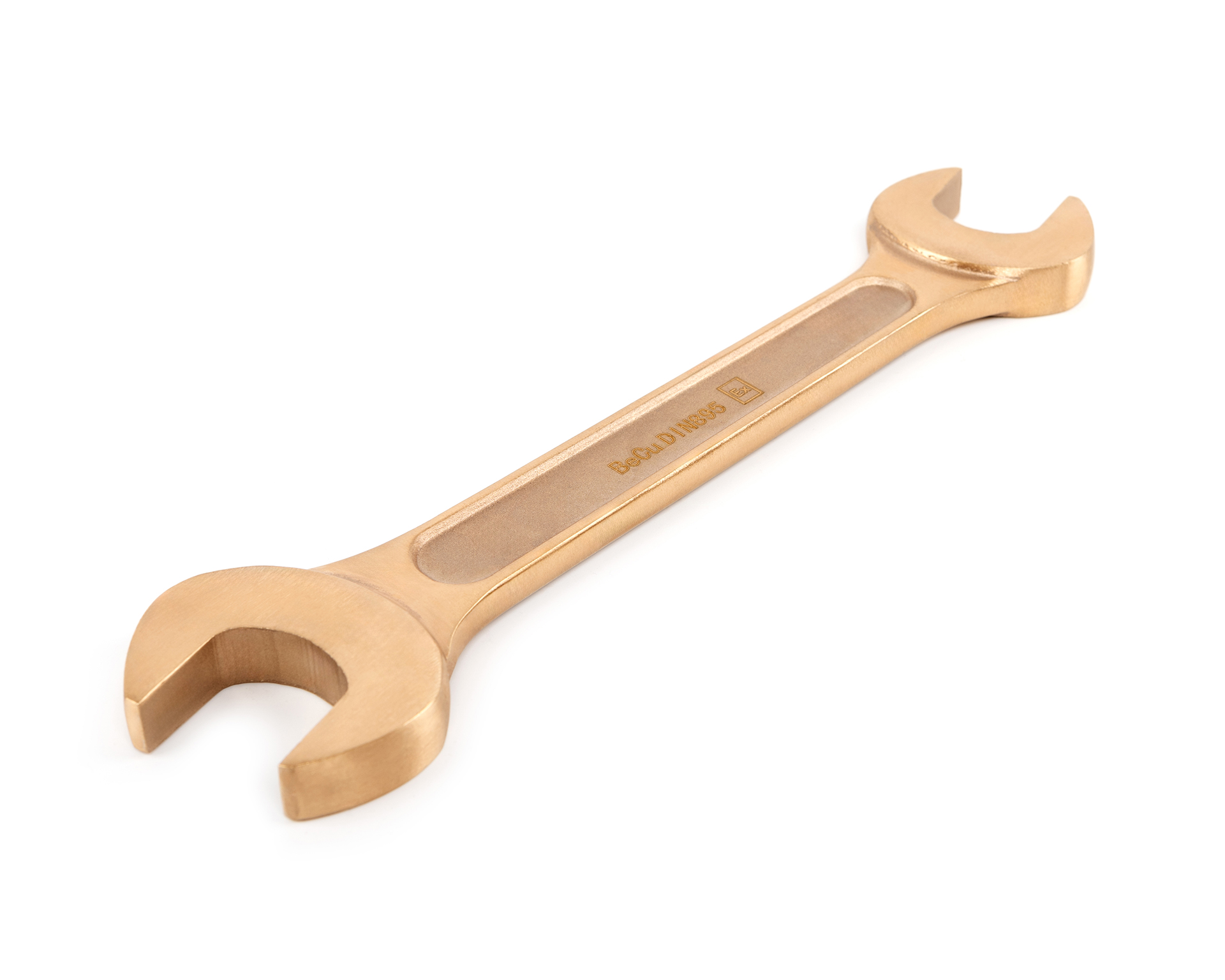 Ключ гаечный рожковый двусторонний 17х22 искробезопасный сплав BeCu 146-1722, HORTZ