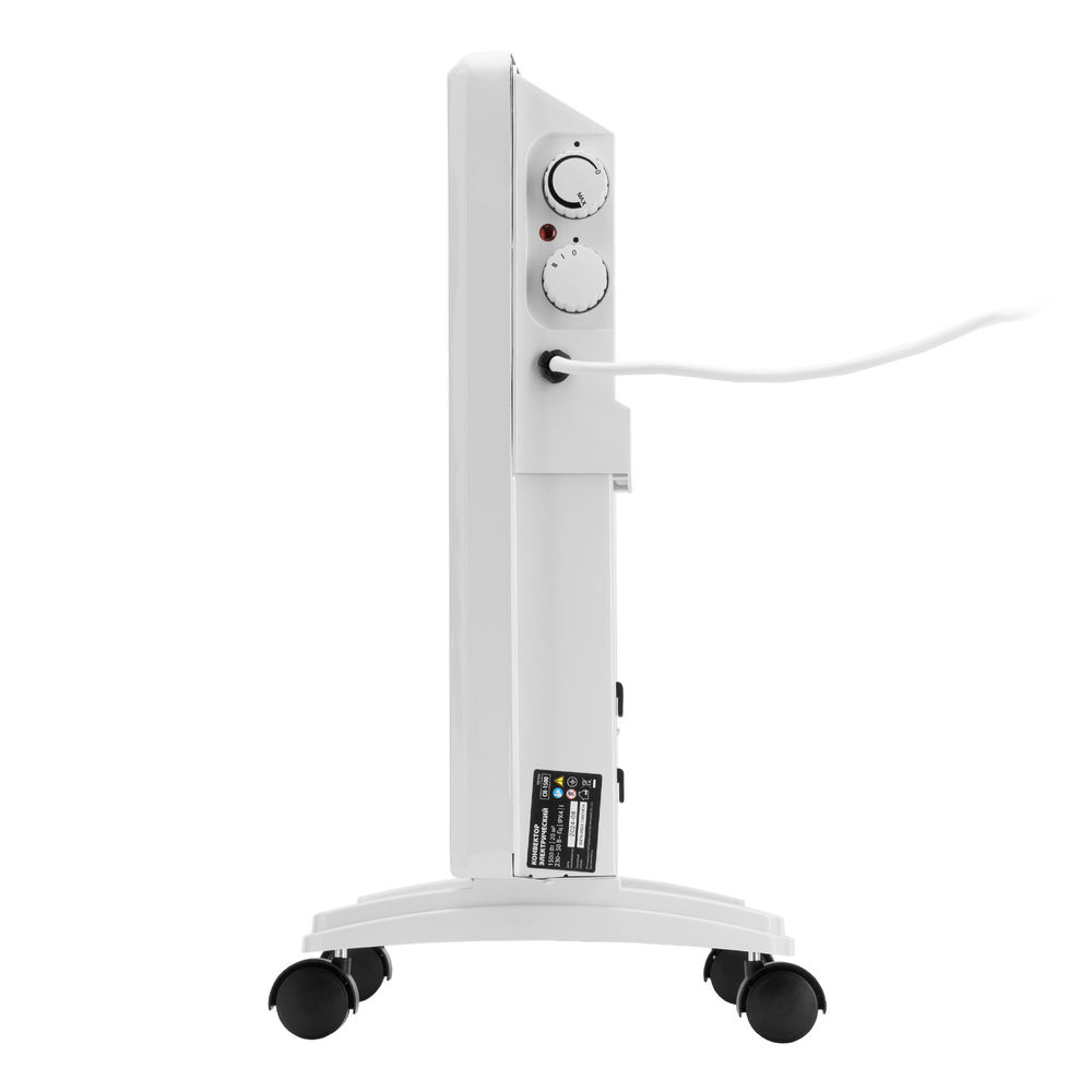 Конвектор электрический CH-1500, 1500 Вт, X-образный нагреватель, термостат, колеса MTX (98106)