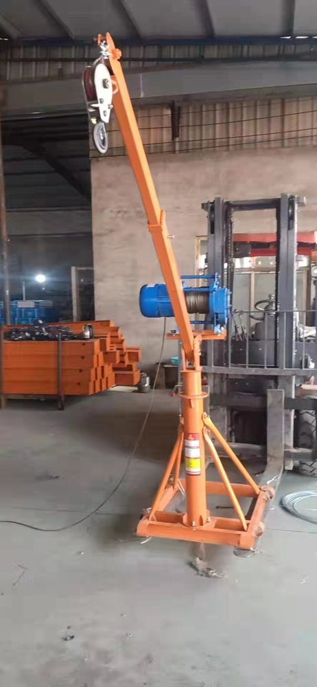 Мини-кран строительный TOR KM 300/500 кг 60/30 м с поворотной стрелой и электролебедкой (220В) (1024010)