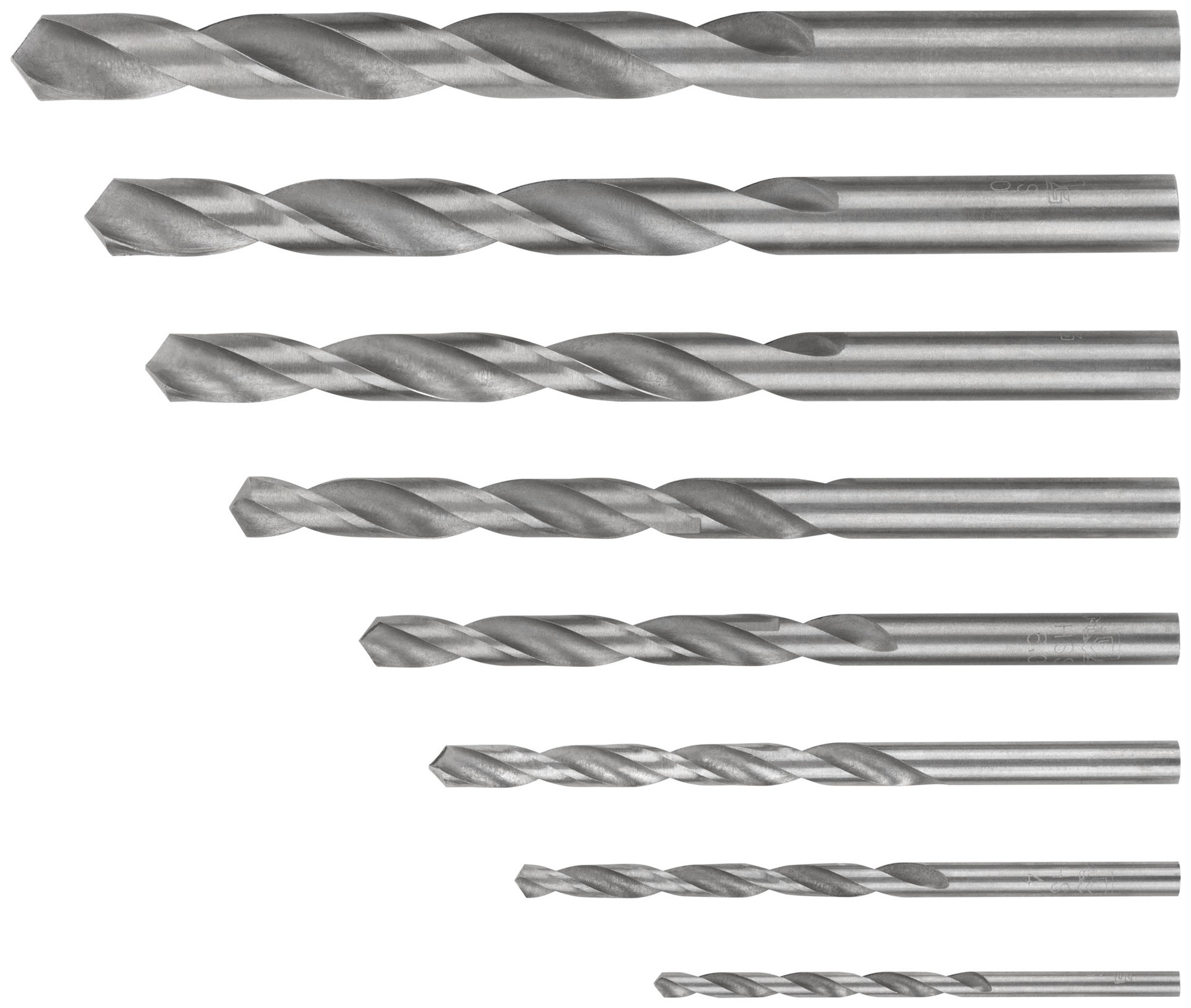 Набор сверл по металлу HSS, угол заточки 118°, пласт. кейс, 8 шт. (3-4-5-6-7-8-9-10мм) (35600М)