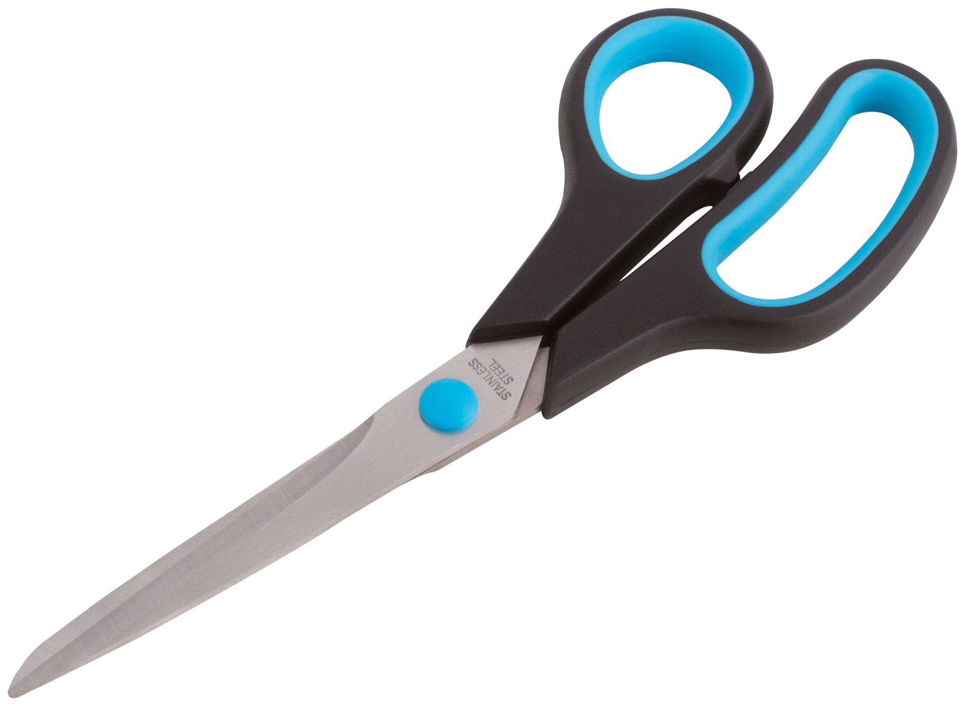 Ножницы бытовые нержавеющие, прорезиненные ручки, толщина лезвия 2,0 мм, 225 мм (67378)