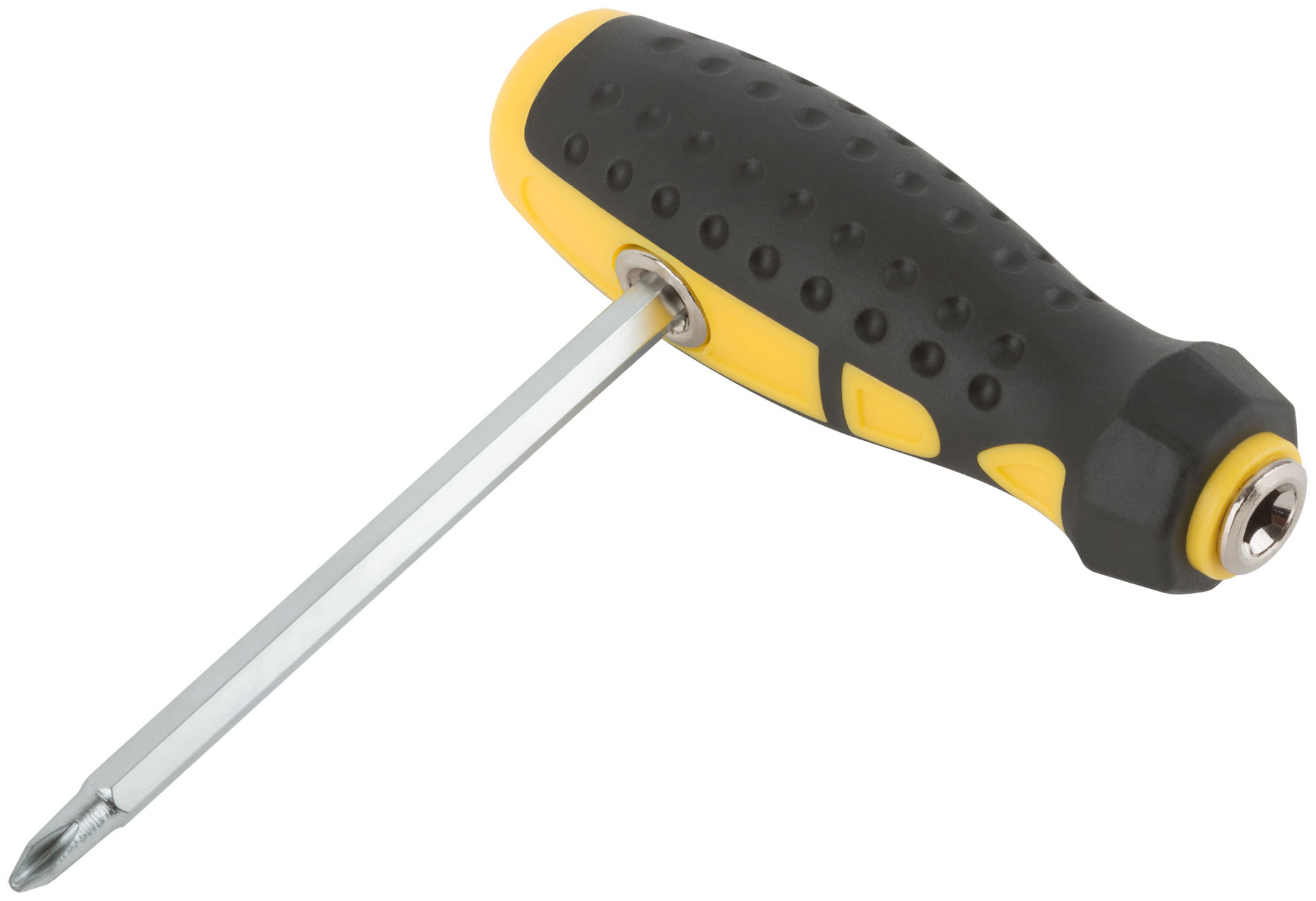 Отвертка с переставным жалом Профи, прямая и Т-обр., CrV сталь, прорезин.ручка, 6х130 мм РН2/SL6 (56230)