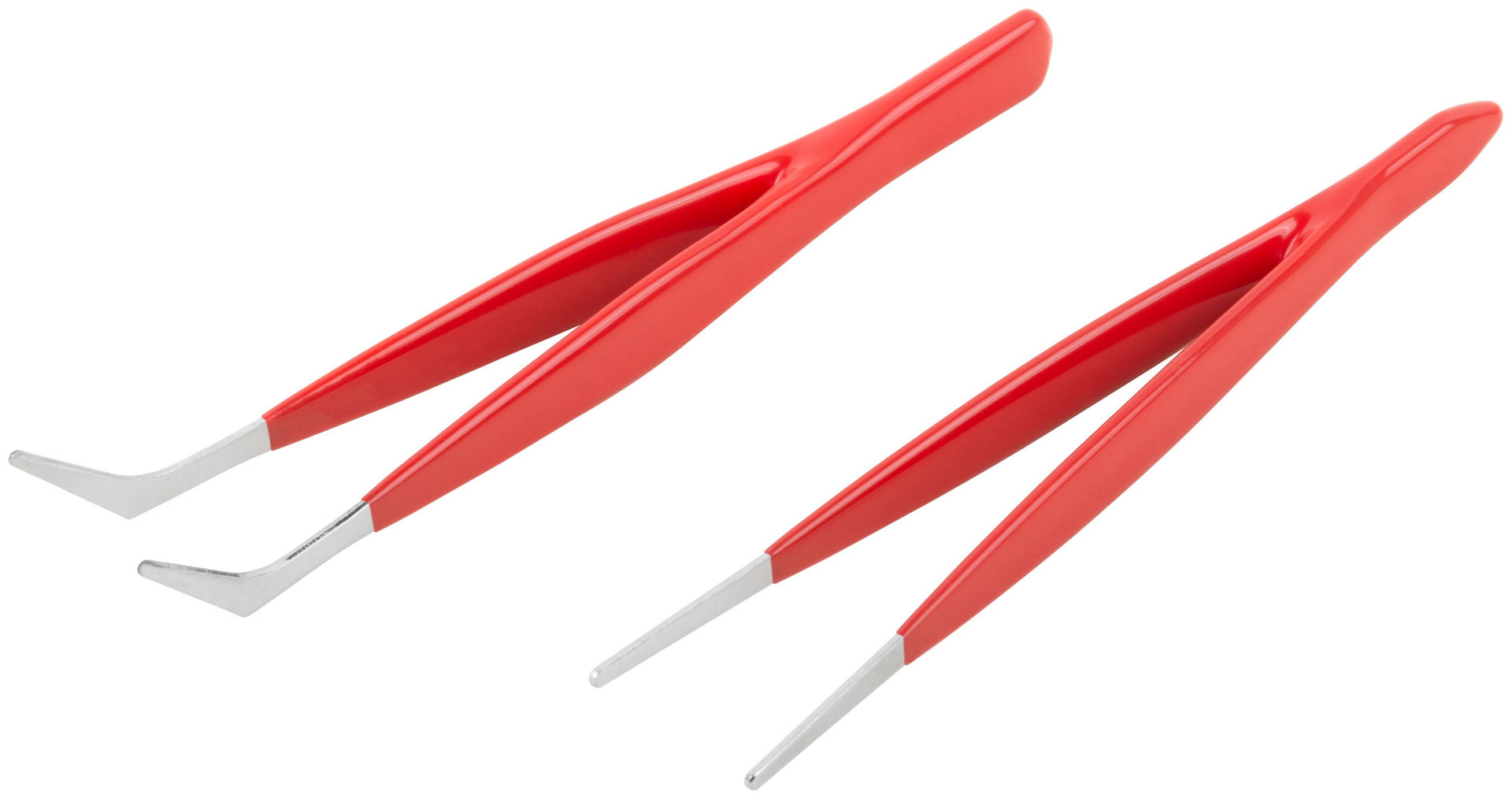Пинцеты набор 2 шт. с ПВХ ручкой (67435)