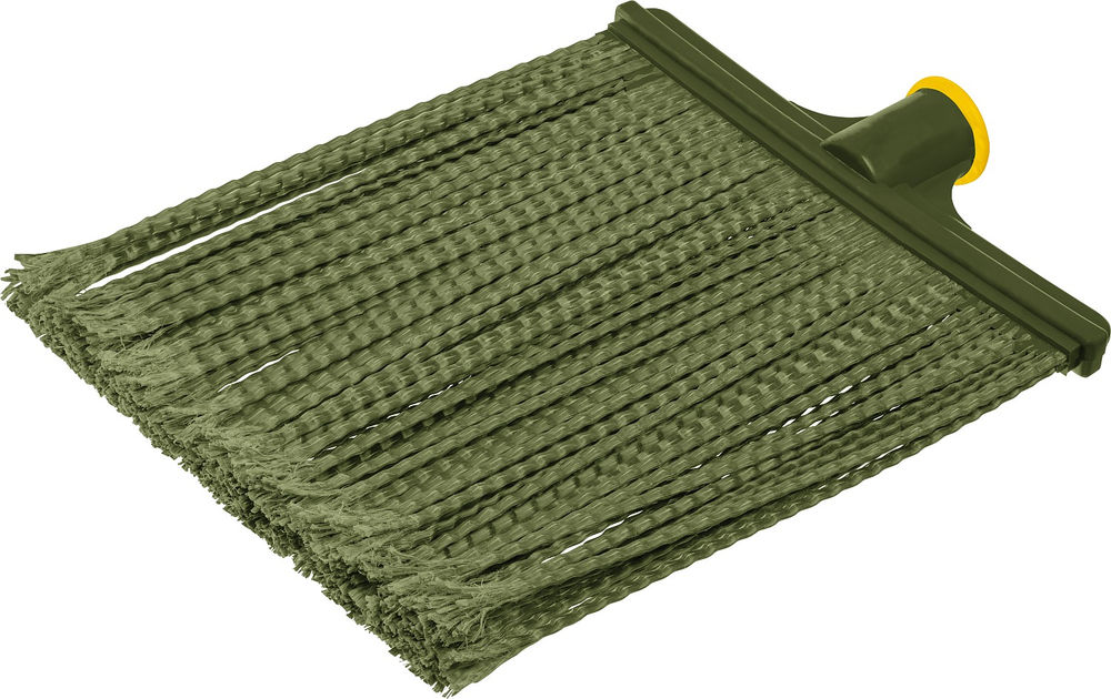 Пластиковая метла плоская распушенная гибкая 380 х 270 мм полипропилен коническое резьбовое соединение СИБИН 39224_z01