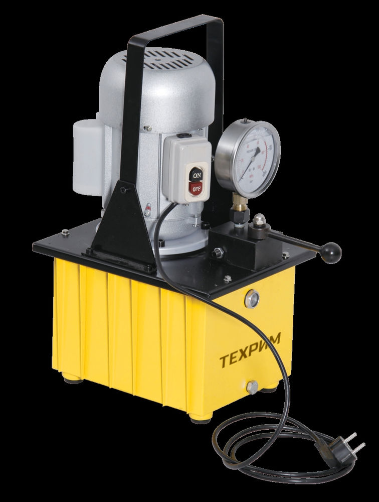 Станция насосная гидравлическая с электроприводом для однополостного инструмента, 700 бар, 8 л, ручное управление, ТЕХРИМ, 811015-4