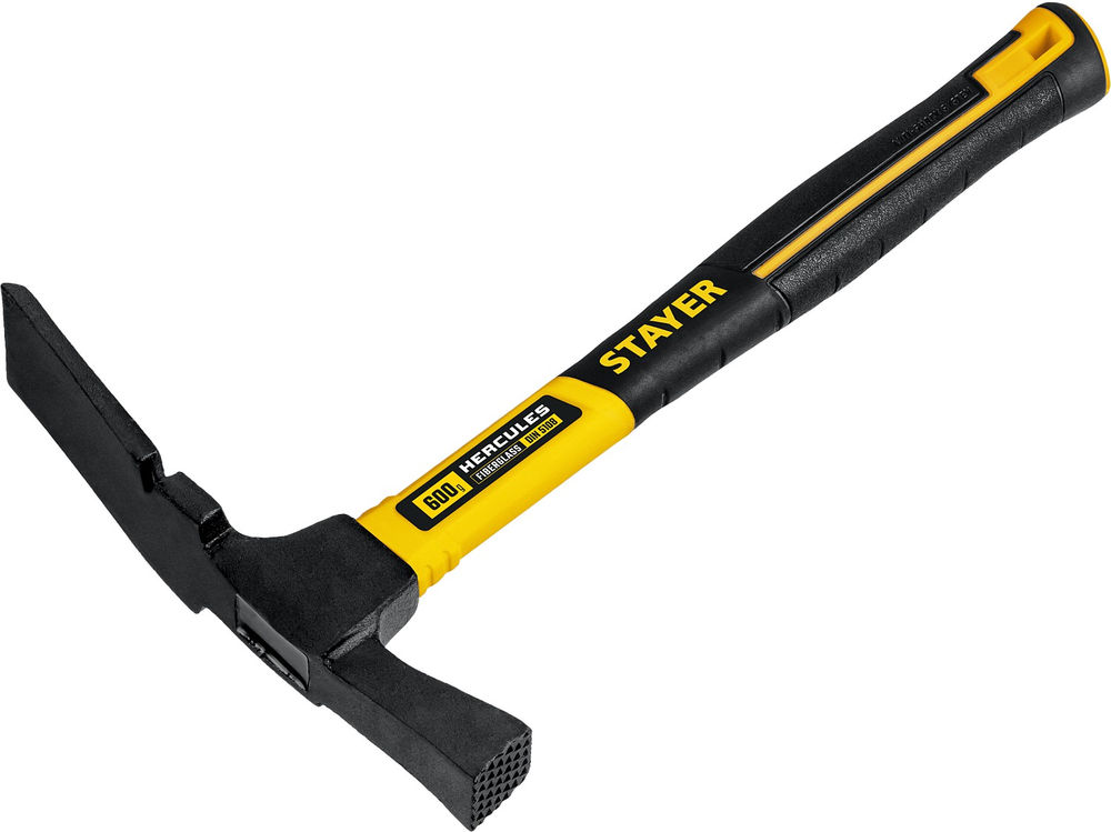 Молоток каменщика Hercules, 600 г, с фиберглассовой рукояткой STAYER Professional 20161_z01