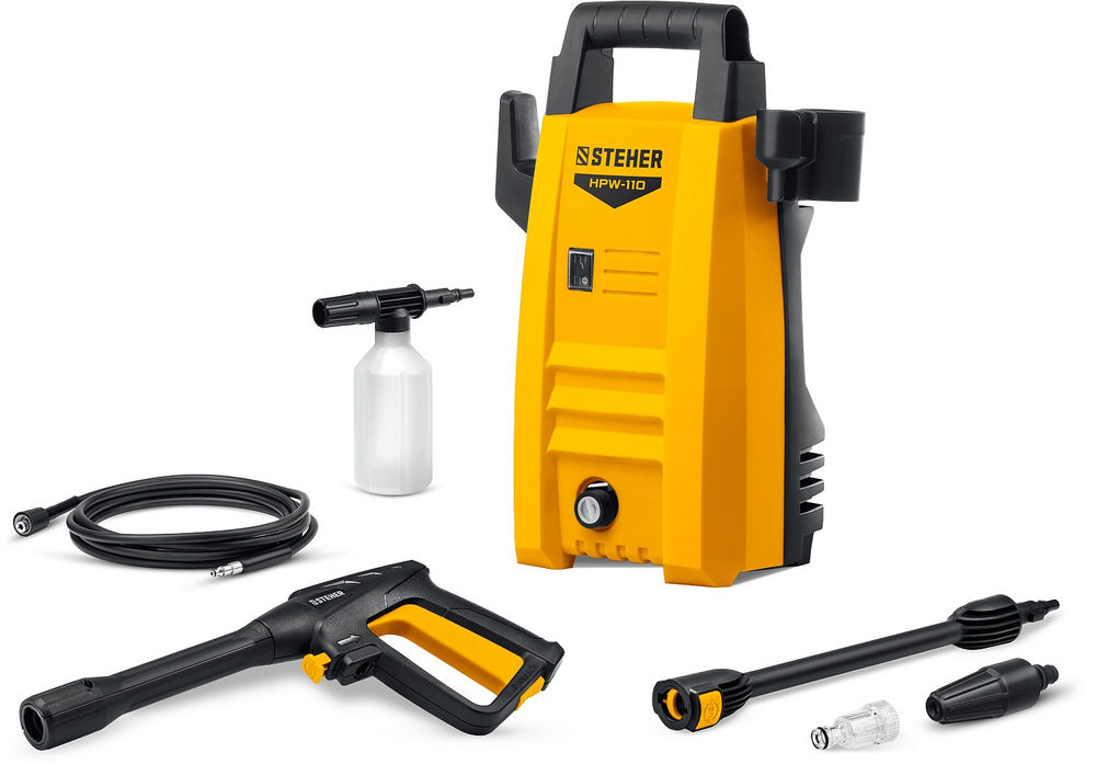 Мойка высокого давления 110 Атм, 1400 Вт, пистолет G-180 STEHER HPW-110