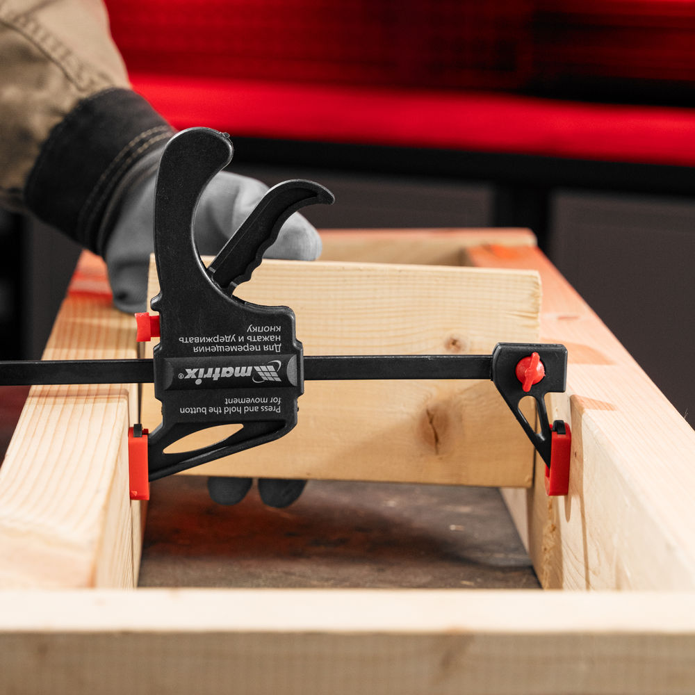 Струбцина универсальная F-образная, 150 х 265 х 45 мм, пластмассовый корпус Matrix (20561)