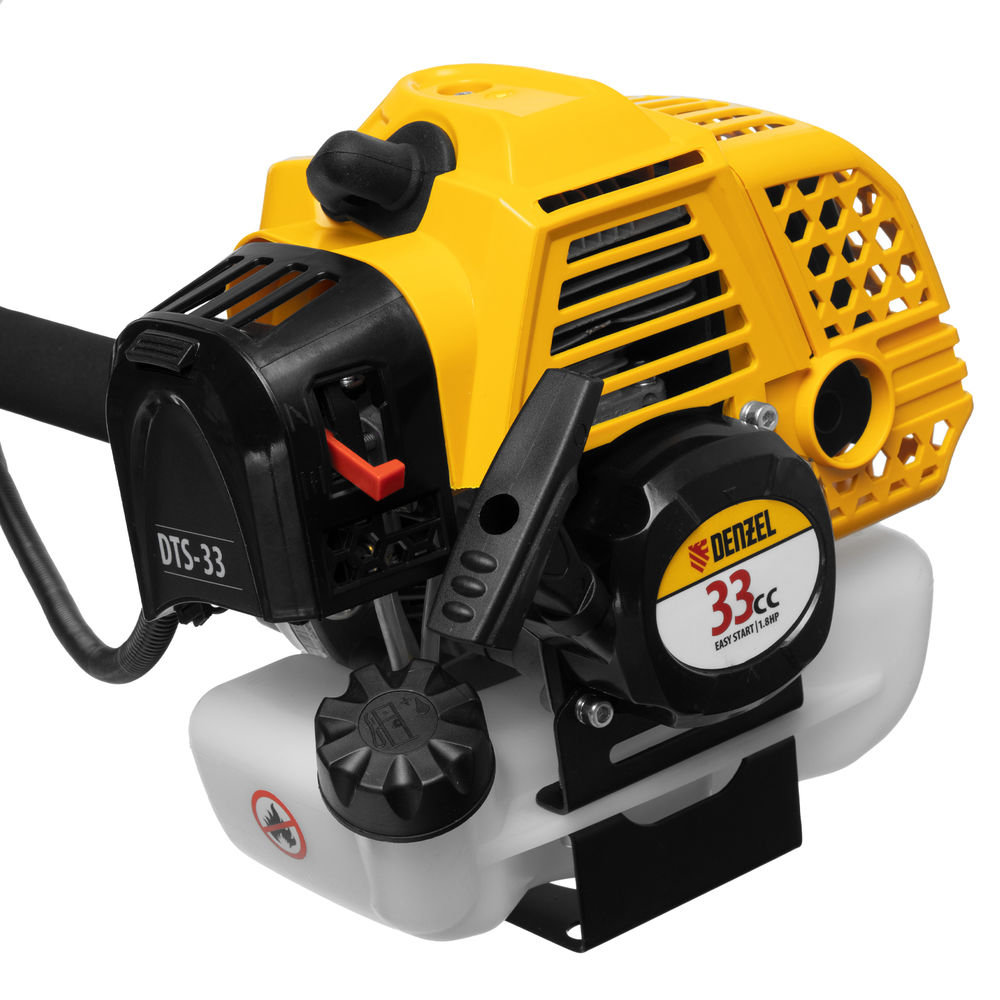 Триммер бензиновый DTS-33, 33 см3, неразъемная штанга, состоит из 2 частей Denzel (962115)