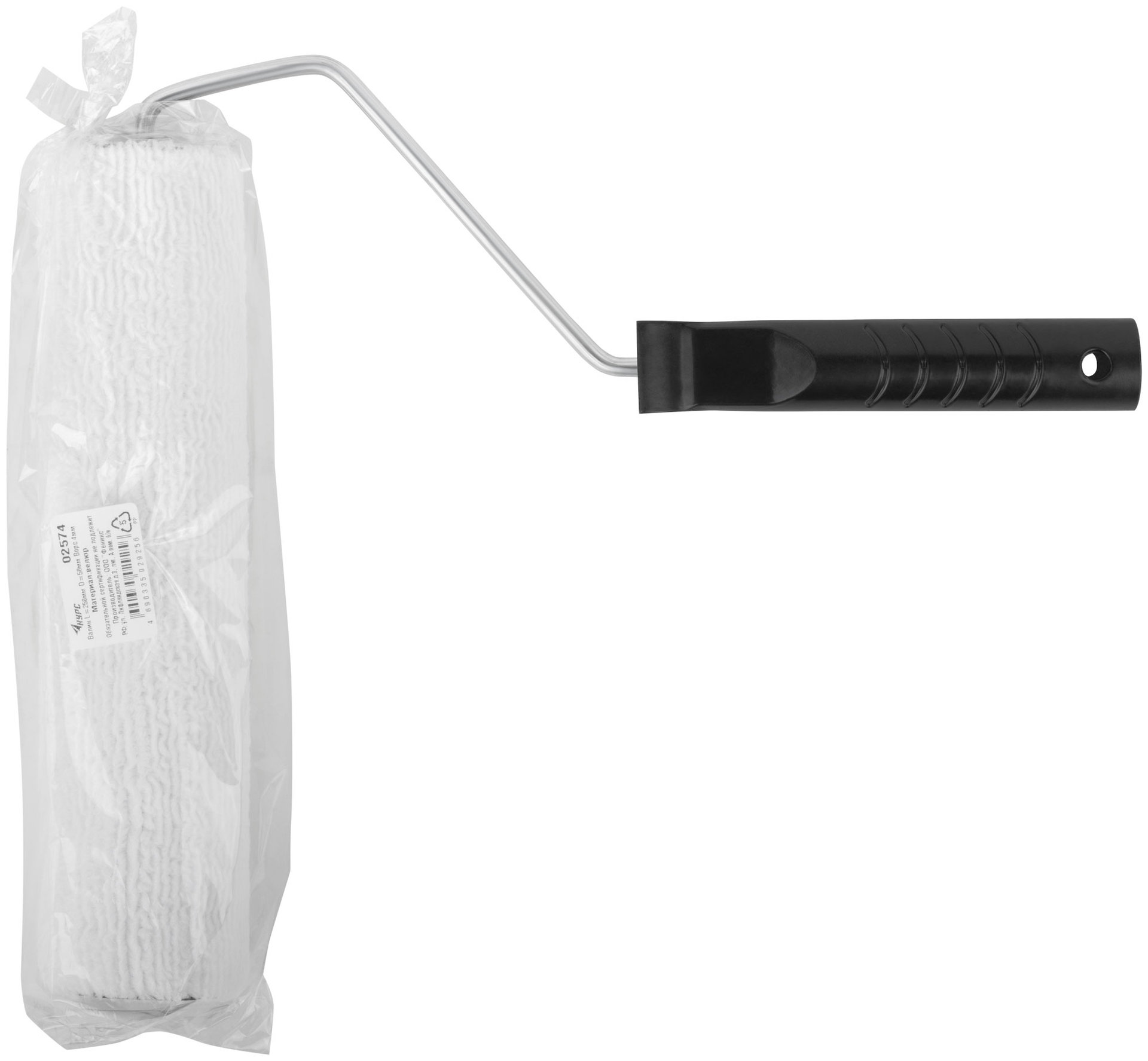 Валик велюровый с ручкой 250 мм (02574)