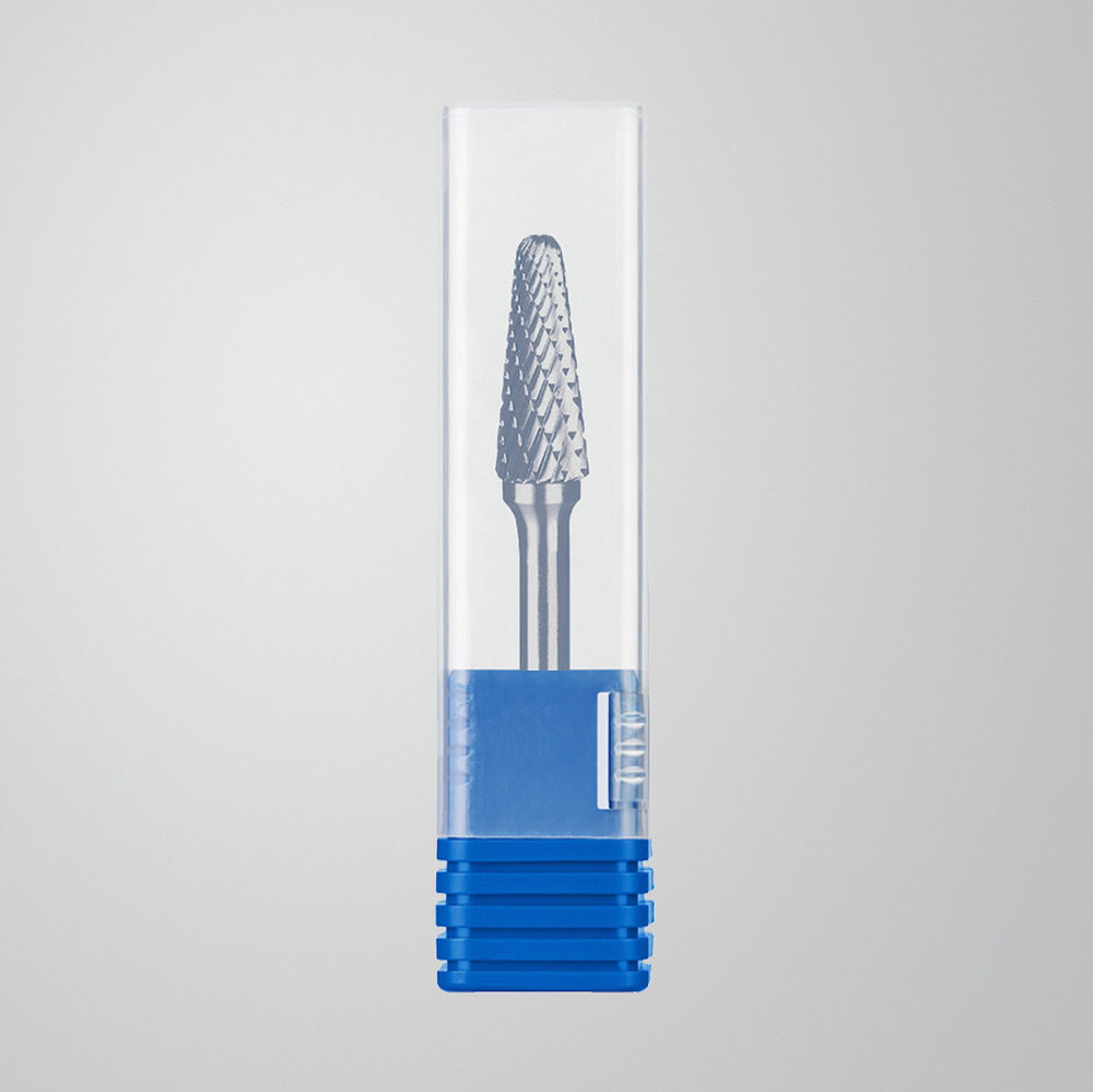 Борфреза твердосплавная 10?25 мм тип L конус с закругленным углом 28° радиус 2.2 мм хв-к 6 мм Профессионал ЗУБР 28810-10-25