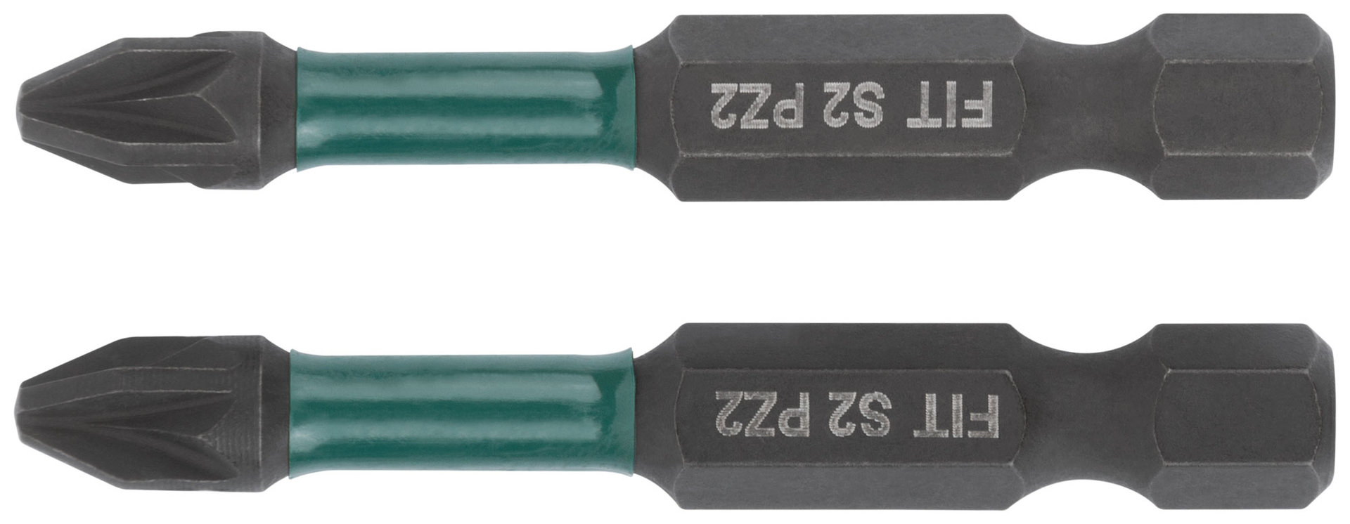 Биты кованые ударные, сталь S2, односторонние 50 мм PZ2, Профи 2 шт., блистер (57482)