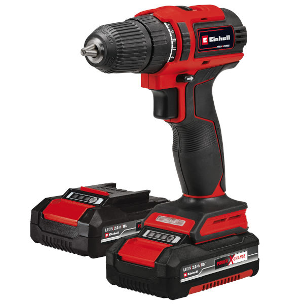 Дрель аккумуляторная Einhell PXC TE-CD 18/40 Li BL,18В,40Нм,патрон 10мм,2x2,0Aч,кейс (4513995)