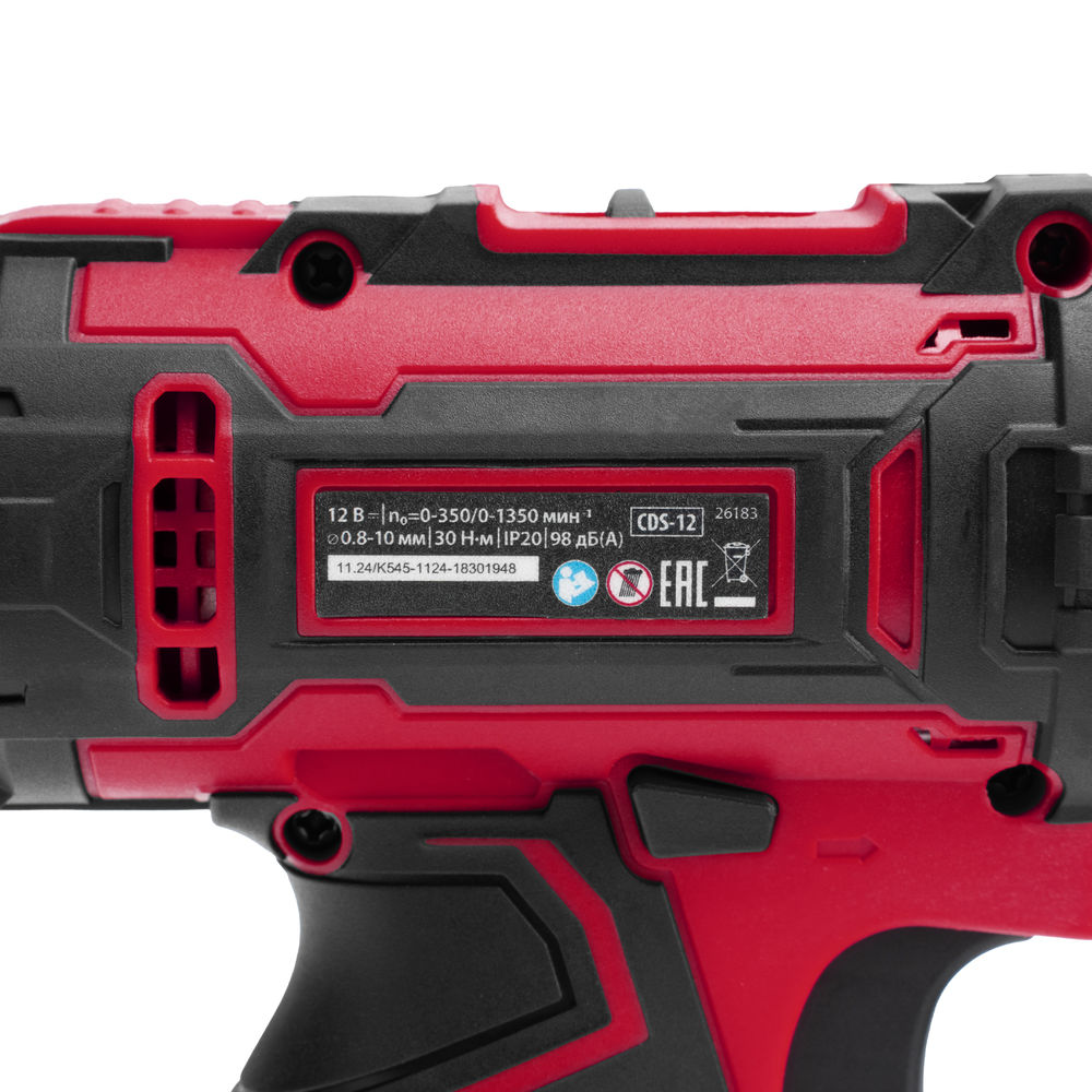 Дрель-шуруповерт аккумуляторная CDS-12, Li-Ion, 12 В// MTX (26183)