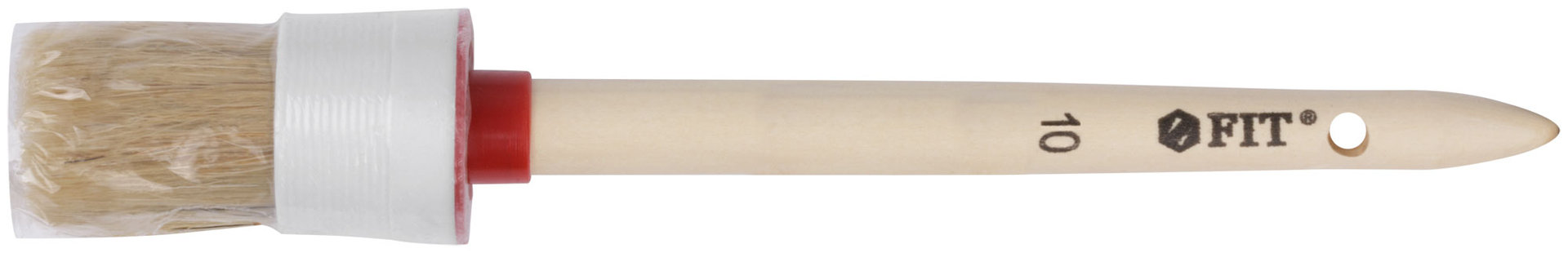 Кисть круглая, натуральная светлая щетина №10 (40 мм) (01306)