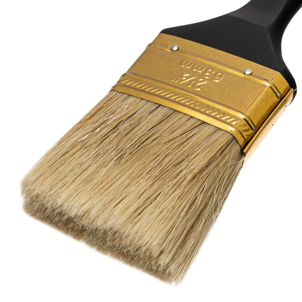 Кисть плоская Профи 2.5, натуральная щетина, пластмассовая ручка MTX (83163)