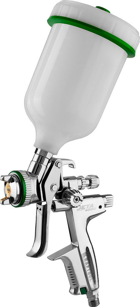 Пневматический краскопульт JETA 4000, HVLP, 1.3 мм, с верхним бачком KRAFTOOL 06555-1.3