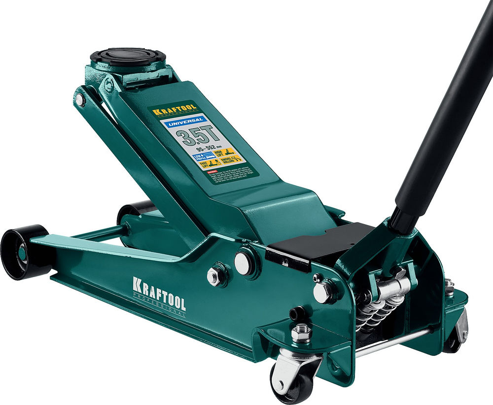 Домкрат подкатной универсальный 3.5 т, 95 - 552 мм для СТО UNIVERSAL KRAFTOOL 43454-3.5