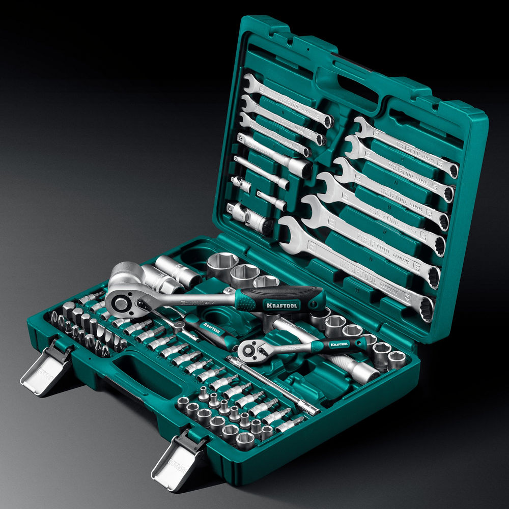 Набор инструмента универсальный 82 предм., (1/2+1/4) X-Drive 82 KRAFTOOL 27887-H82
