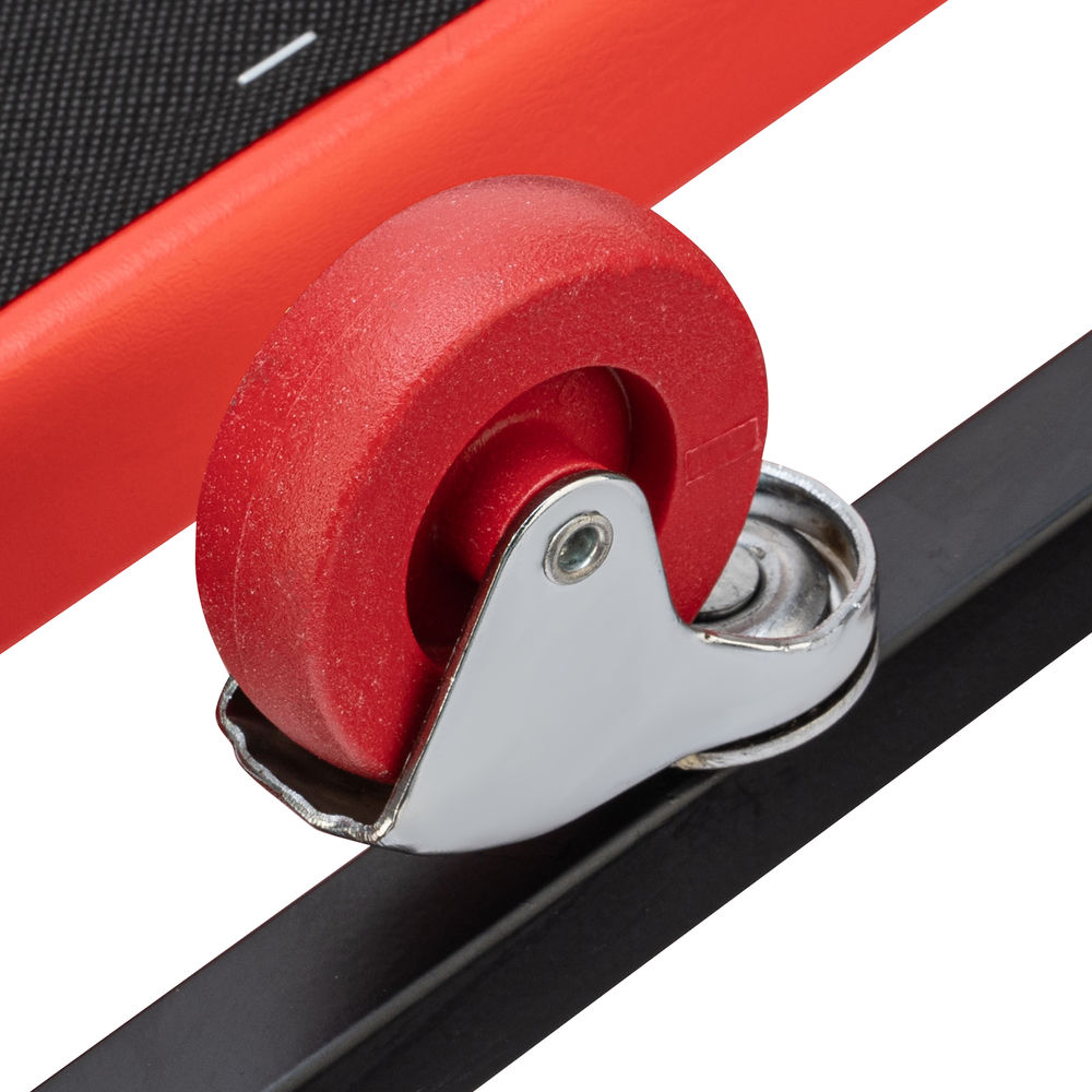 Лежак ремонтный на шести колесах, 1030 х 440 х 120 мм, поднимающийся подголовник Matrix (567455)