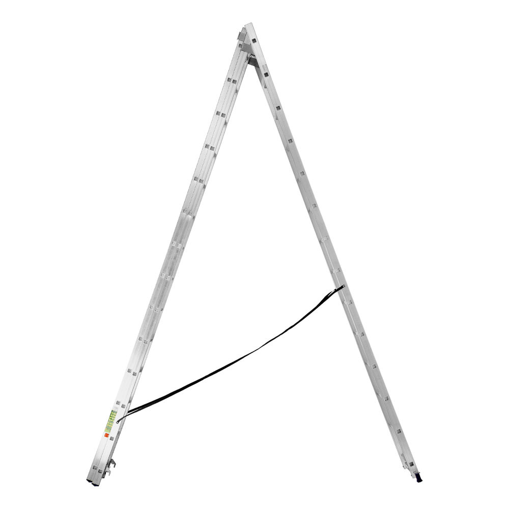 Лестница, 3 х 14 ступеней, алюминиевая, трехсекционная, Сибртех (97824)