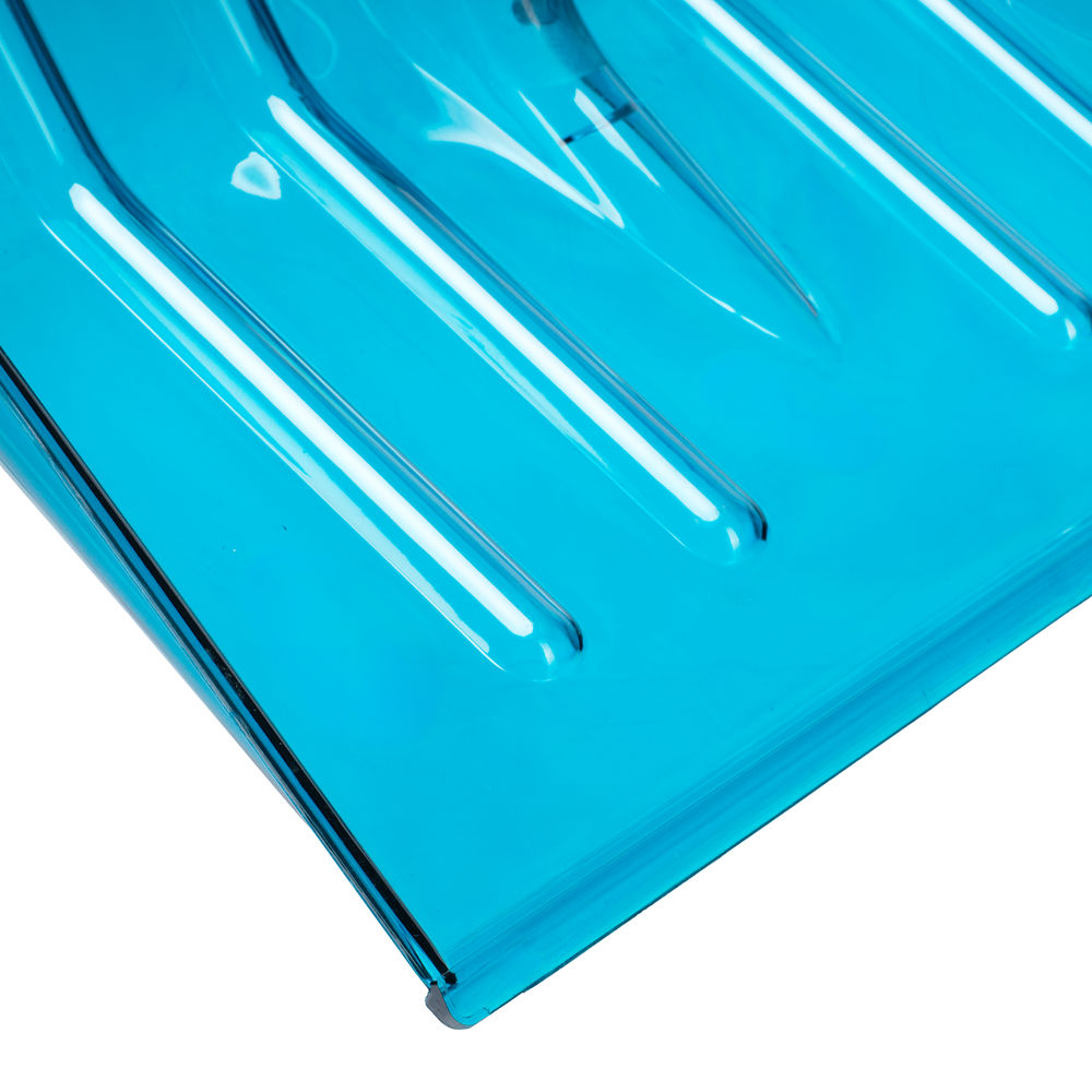 Лопата для уборки снега, поликарбонат, 475х400х1385мм, алюминиевый черенок, ПВХ оплетка, LUXE Palisad (61692)