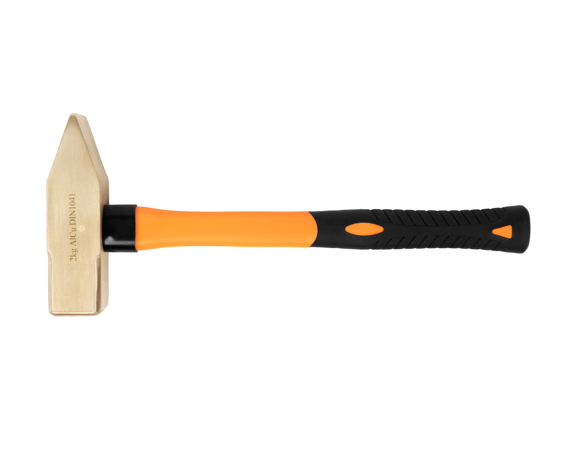 Молоток с поперечным бойком 2 кг AlCu рукоятка фибергласс, искробезопасный 186-1008, HORTZ