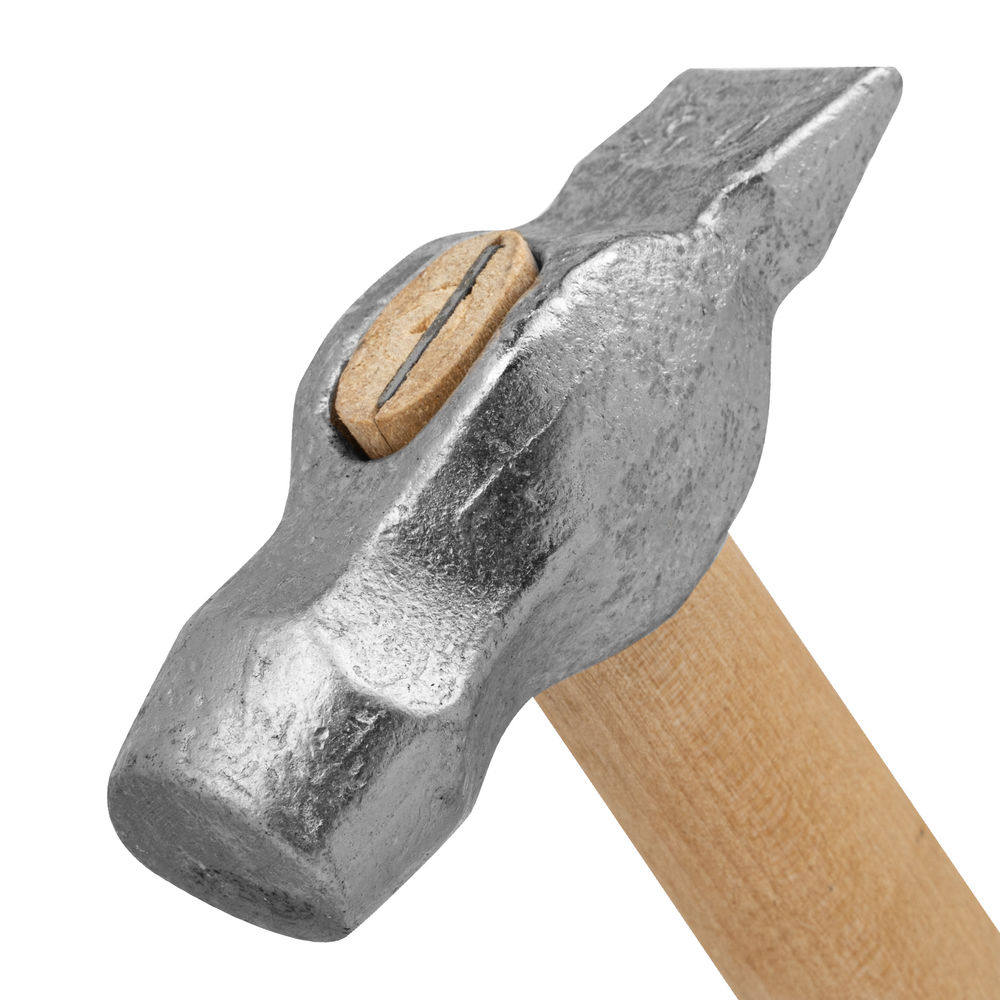 Молоток слесарный, 500 г, круглый боек, деревянная рукоятка (10240)