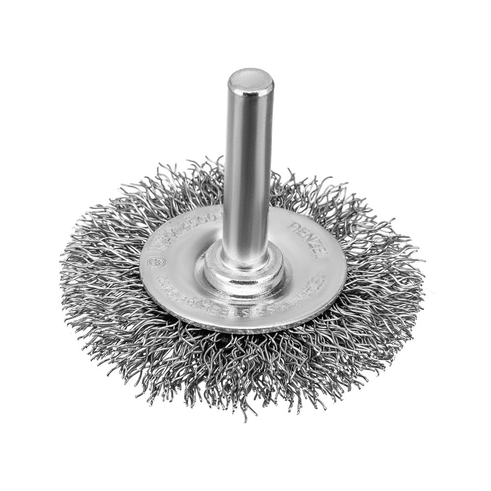 Набор щеток для дрели, 1 Плоская 50мм, 2 Чашки 25-50мм, шпилька, нерж. вит. проволока Denzel (74491)