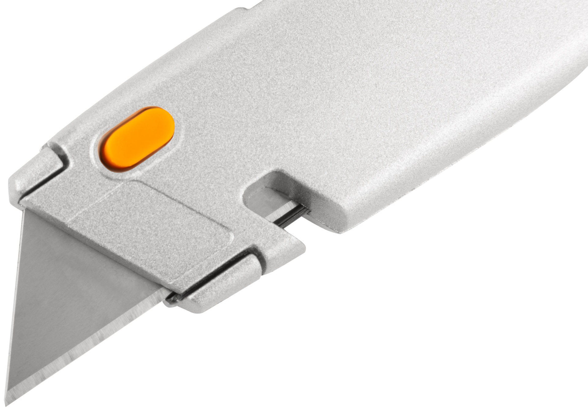 Нож для напольных покрытий серый, металлический корпус, кассета 4 лезвия (10342)