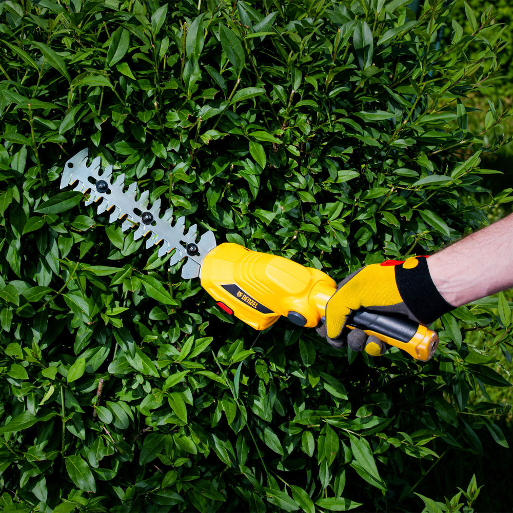 Ножницы-кусторез с телескопической штангой аккумуляторные G801E с акк. 7.2В Li-Ion 1.5 Ач Denzel (96815)