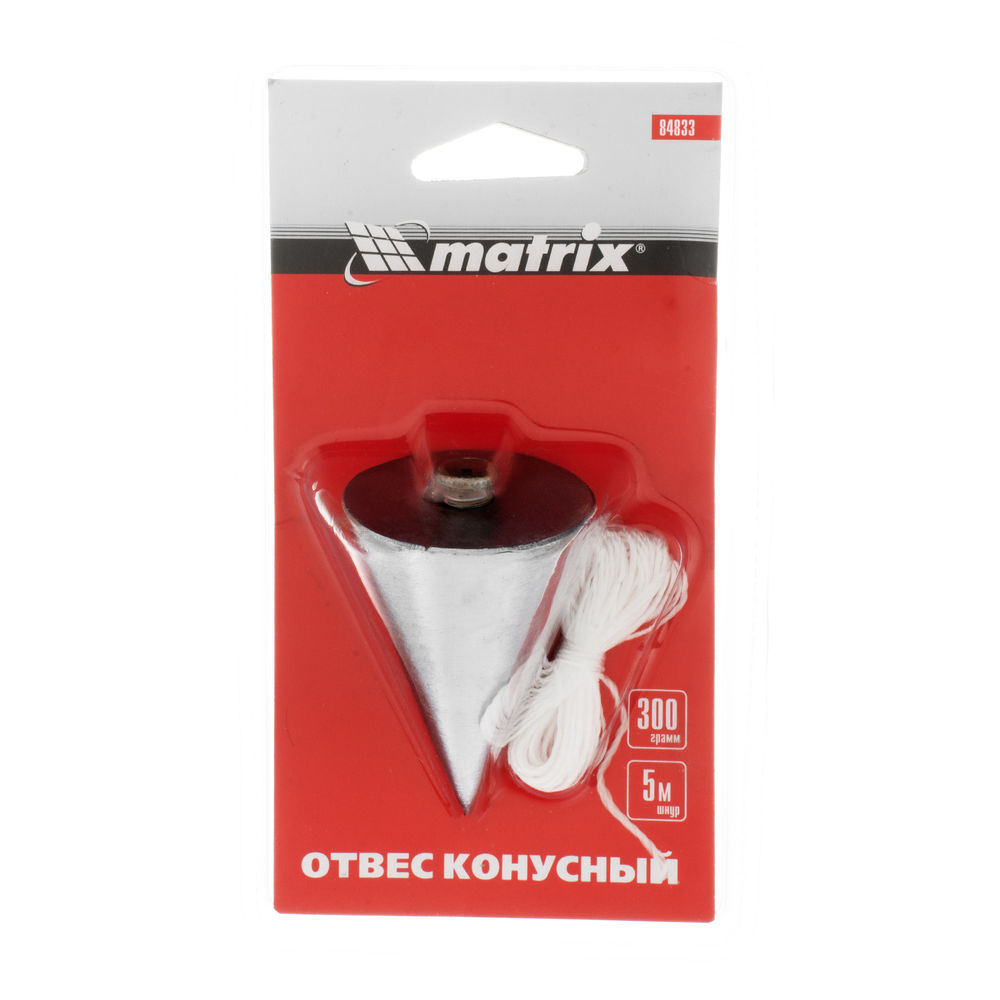 Отвес конусный, 300 г, шнур 5 м Matrix (84833)