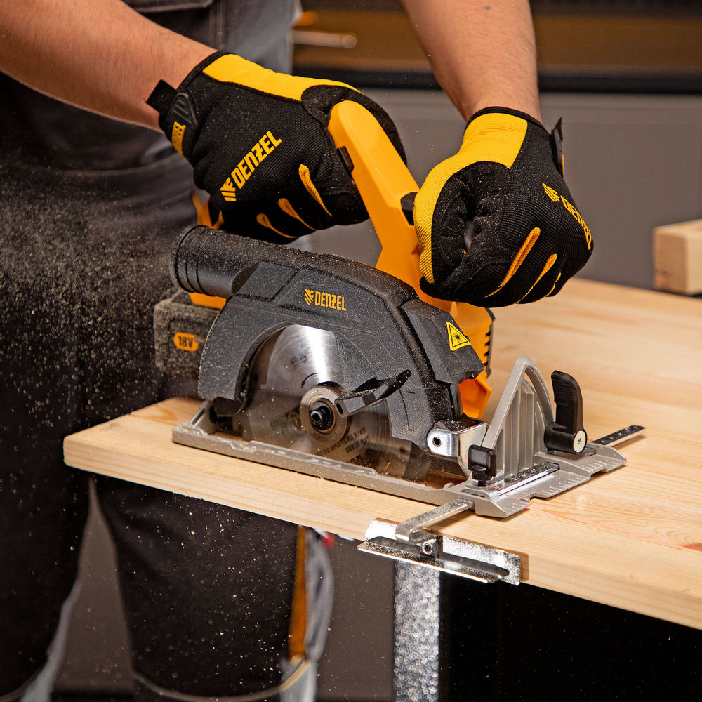Пила циркулярная аккумуляторная бесщет. CCS-165, 18В Li-Ion Denzel (27401)