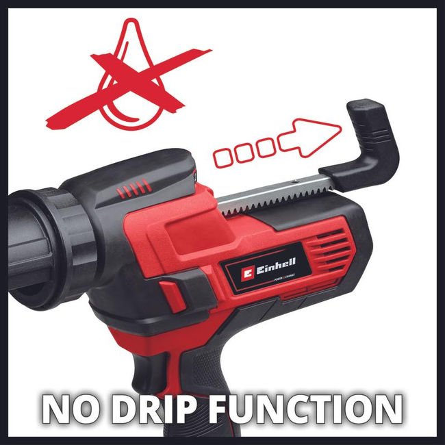Пистолет для герметика Einhell PXC TE-SG 18/10 Li, 18В,2000Н,тубы 310мм,0.4-10мм/с,без АКК и ЗУ (4522250)