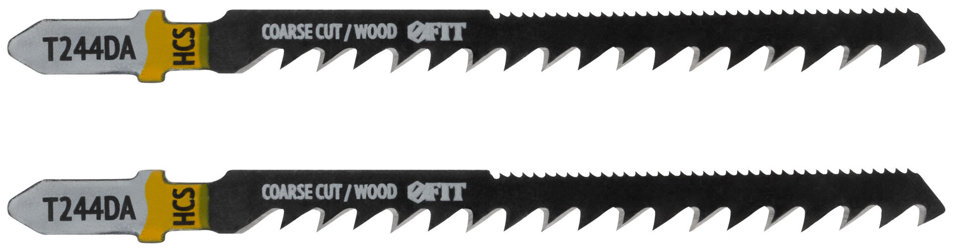 Полотна по дереву двусторонние, HCS, шлифованные под свободным углом зубья, 100/75 мм (T244DA), 2 шт. (40907)